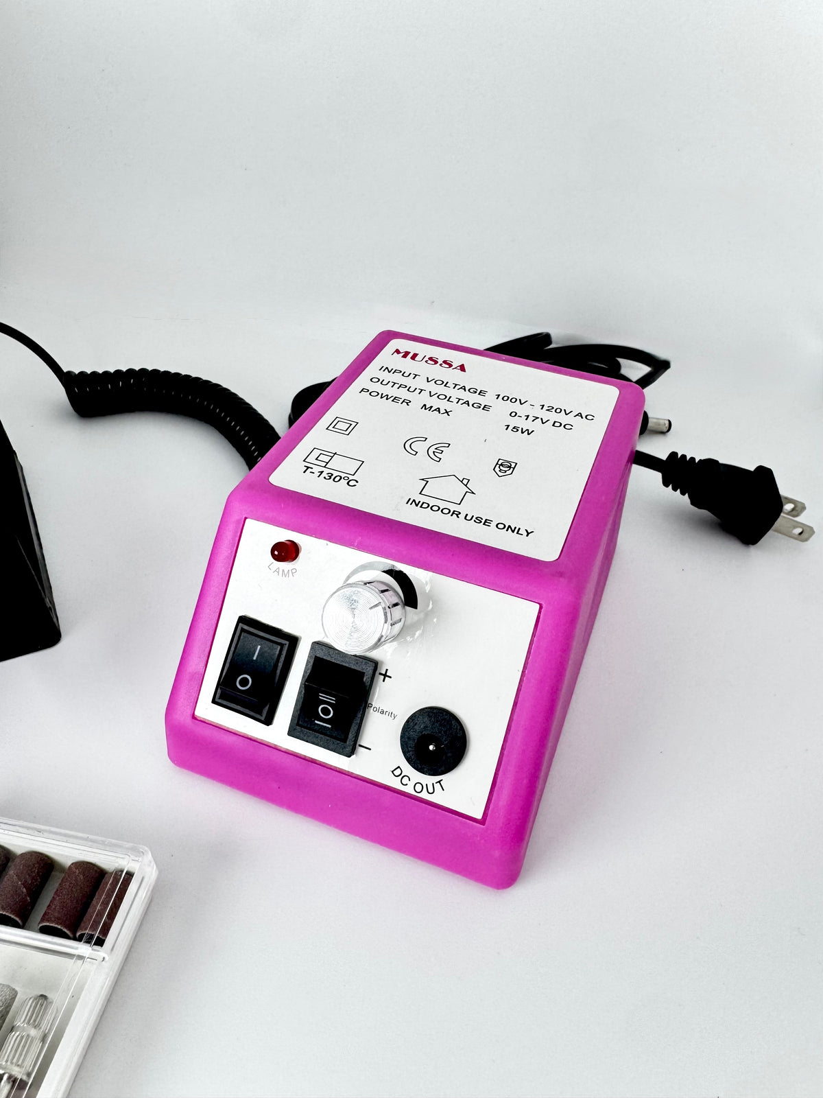 Pulidor de uñas eléctrico profesional rosa